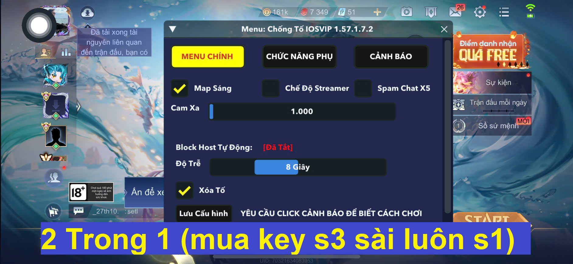 <b> [File S3-IOS] </b> MENU VIP CHỐNG TỐ